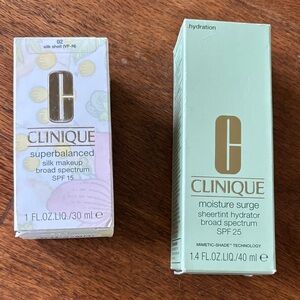 Clinique Moisture Surge Sheertint Hydrator SPF 25 and Base Makeup - Both New!